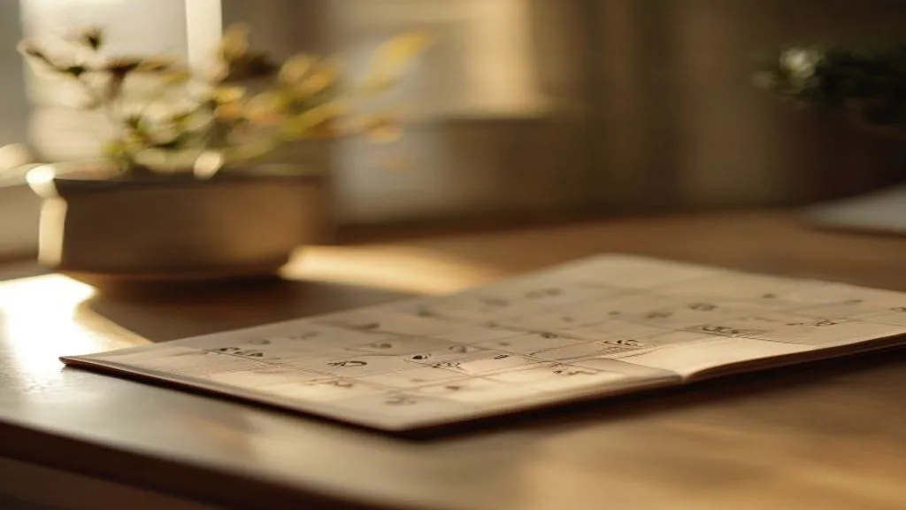 desk calendar close-up